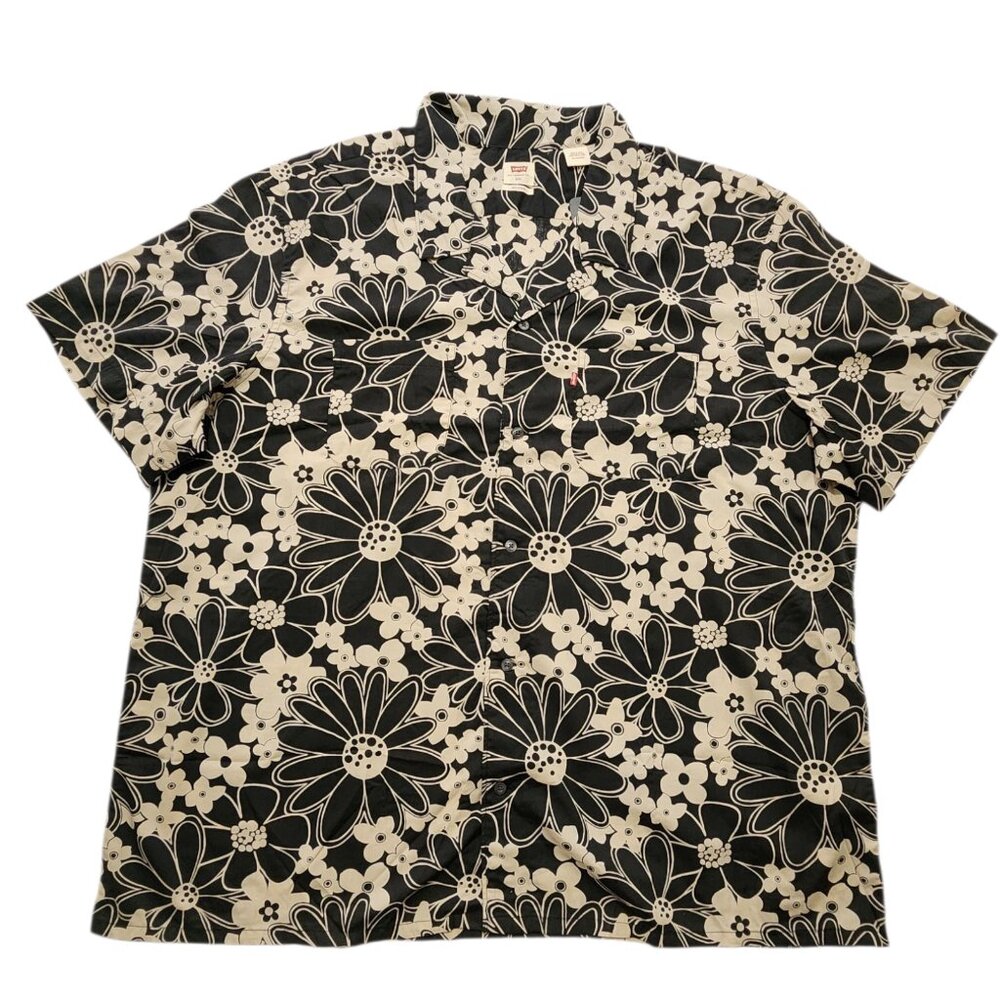 Levi's‎ Men's Short Sleeve Shirt Relaxed Fit Collar Looper Floral Size XXL